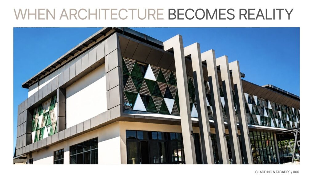 Perforated aluminium facade screens – Iron Jungle